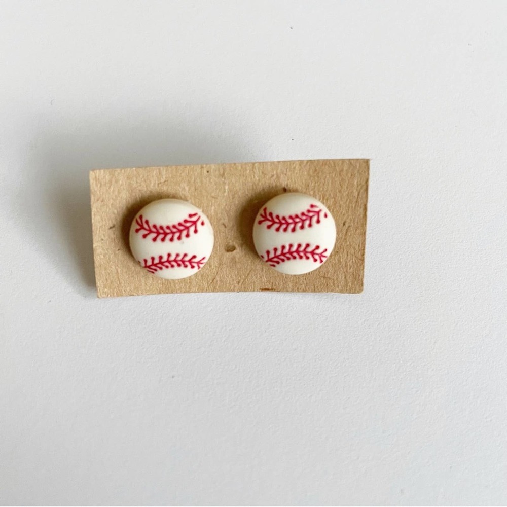 Baseball Themed .5” Stud Earrings